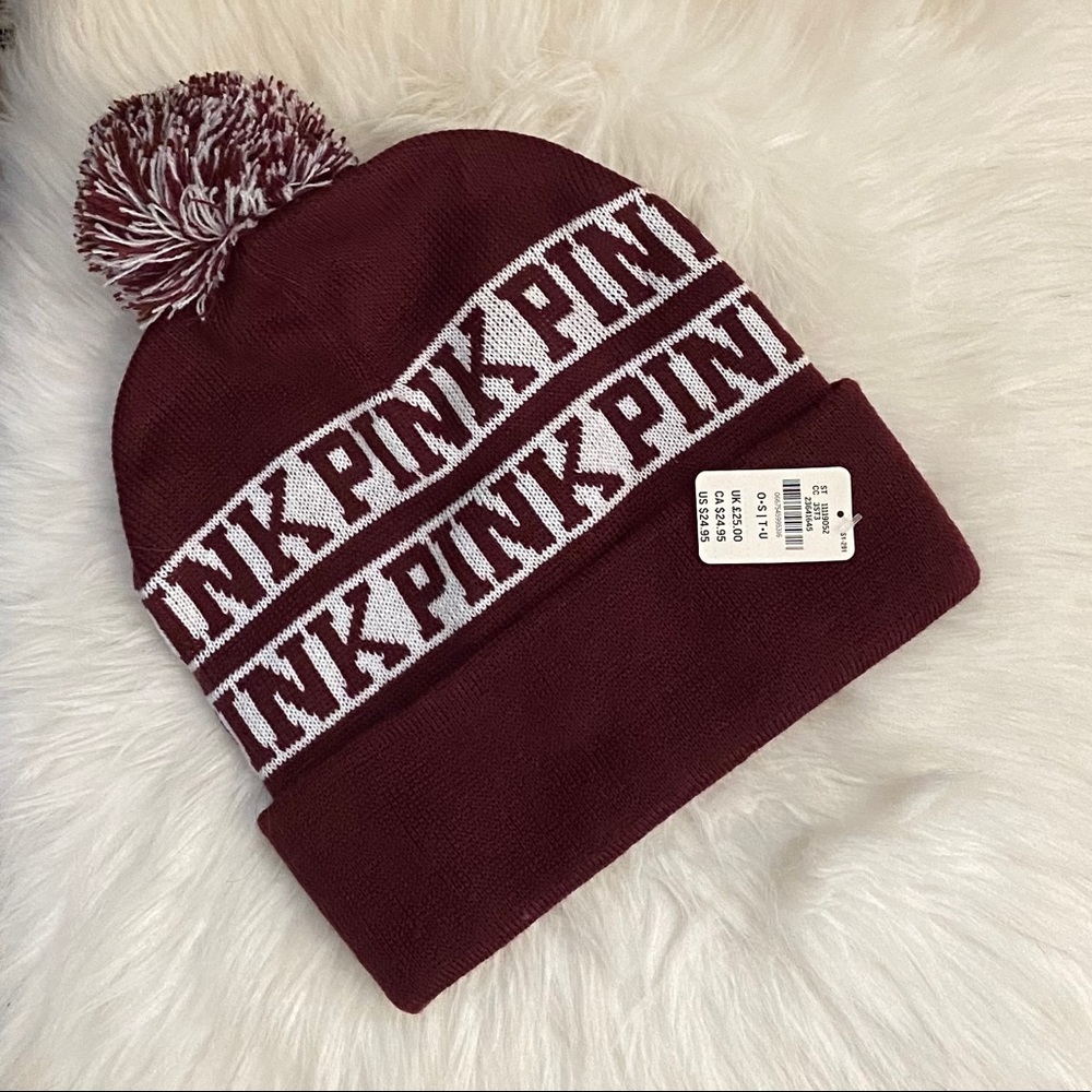 Pink nation by Victoria secret beanie hat winter - Picture 1 of 3